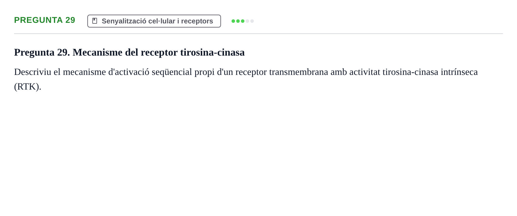 Enunciado: Pregunta 29 · Estructura y función celular UDL 2018