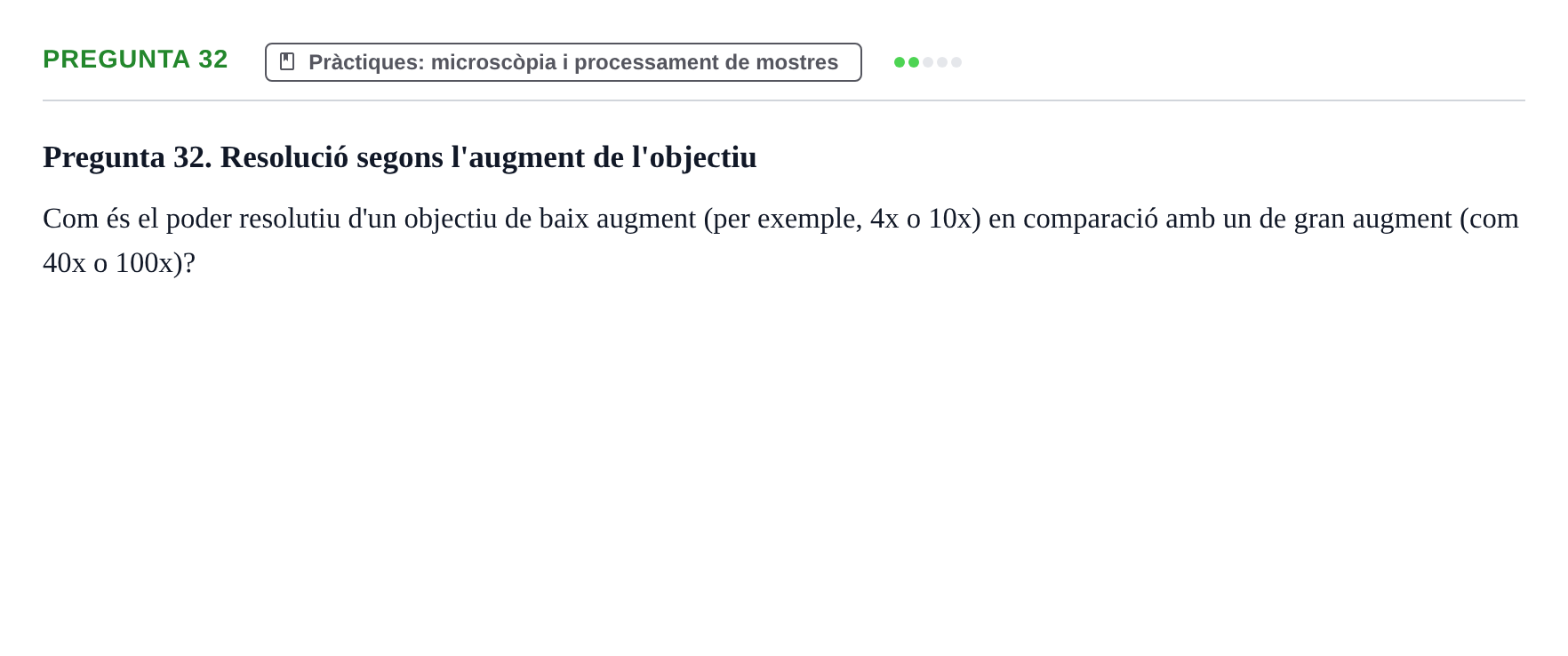 Enunciado: Pregunta 32 · Estructura y función celular UDL 2018