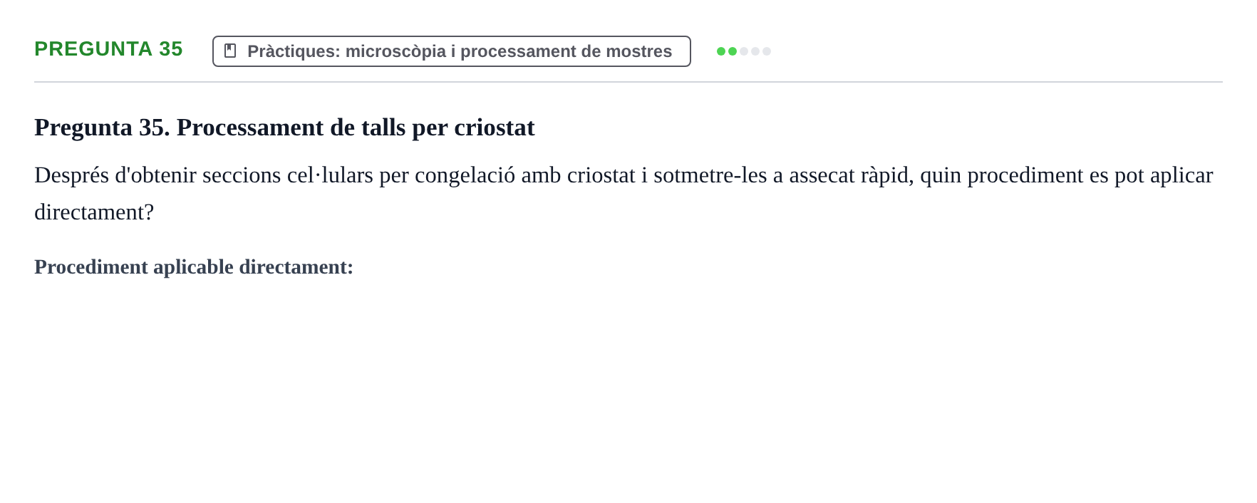 Enunciado: Pregunta 35 · Estructura y función celular UDL 2018