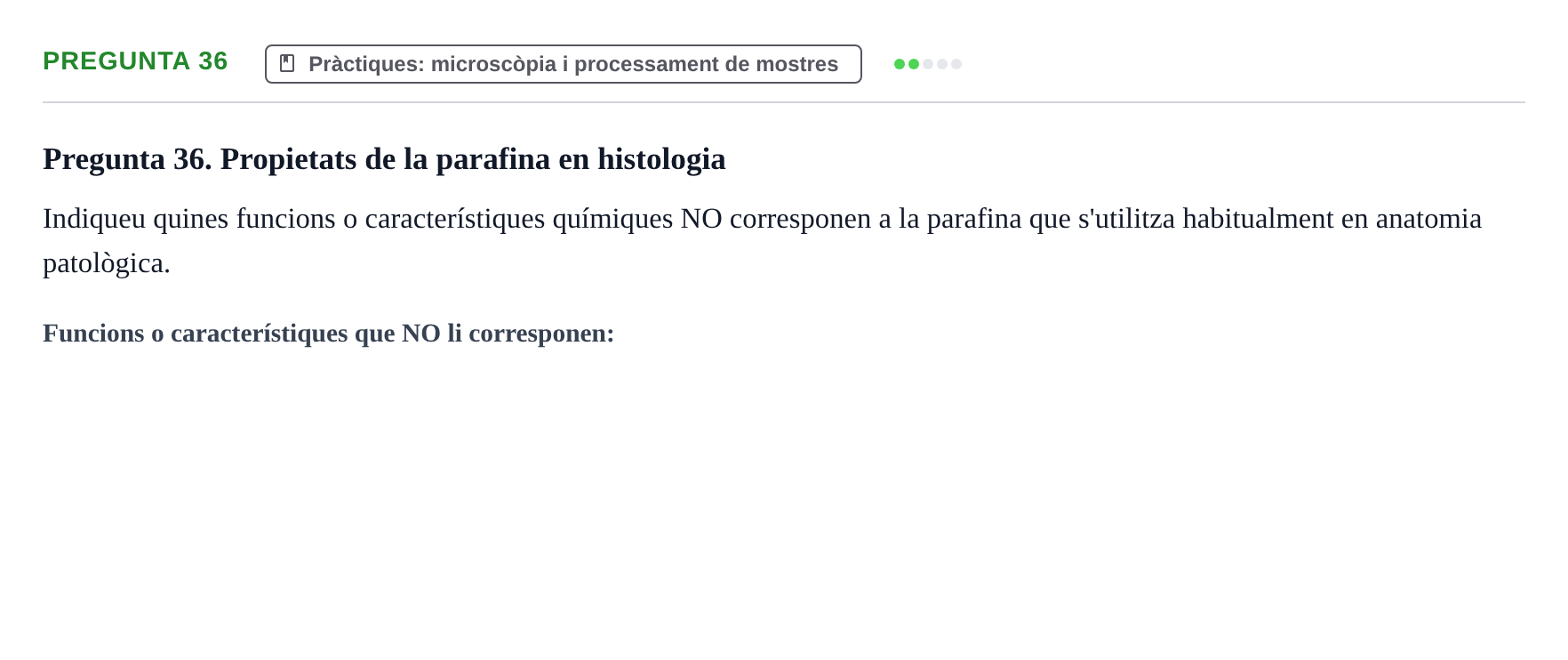 Enunciado: Pregunta 36 · Estructura y función celular UDL 2018