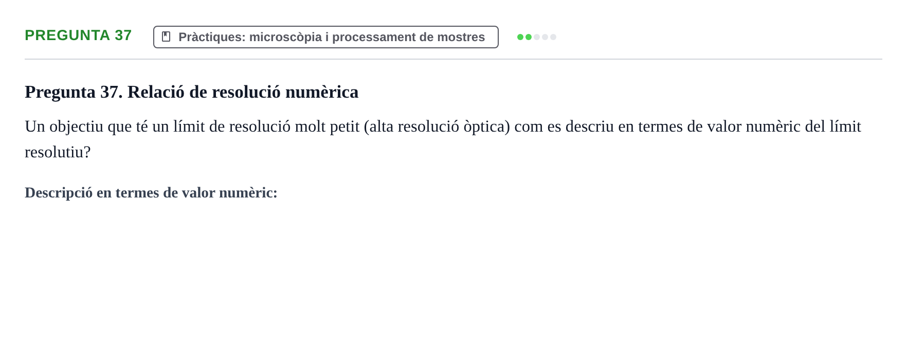 Enunciado: Pregunta 37 · Estructura y función celular UDL 2018