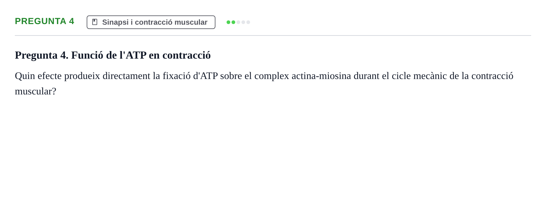 Enunciado: Pregunta 4 · Estructura y función celular UDL 2018