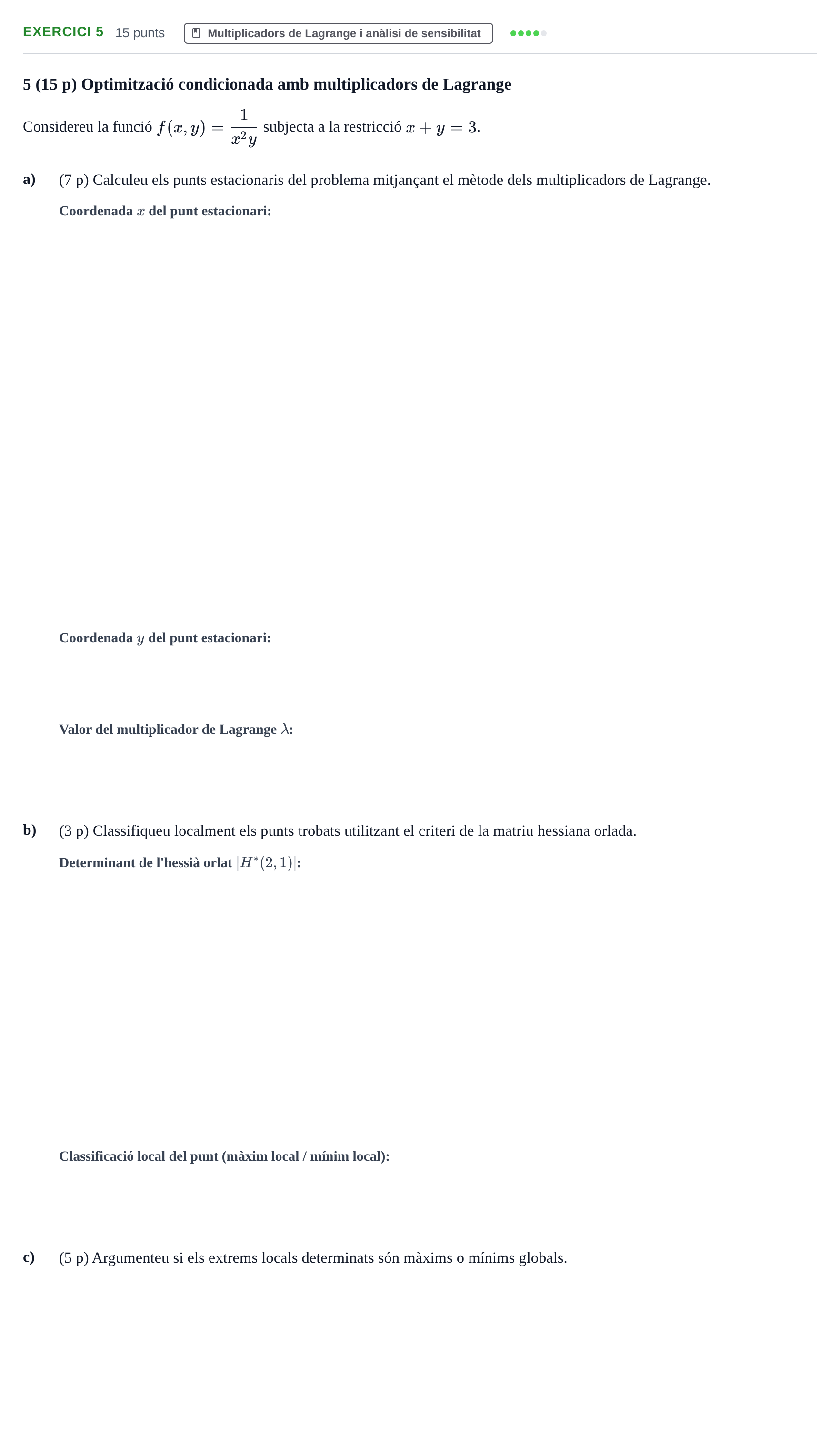 Enunciado: Problema 5 · Matematiques Iii UPF 2015