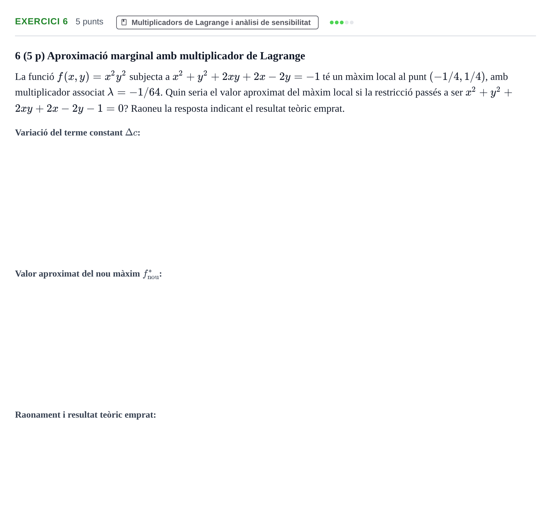 Enunciado: Problema 6 · Matematiques Iii UPF 2015