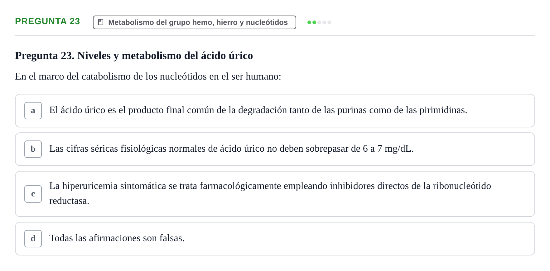 Enunciado: Pregunta 23 · Metabolismo-Endocrinología UDL 2014