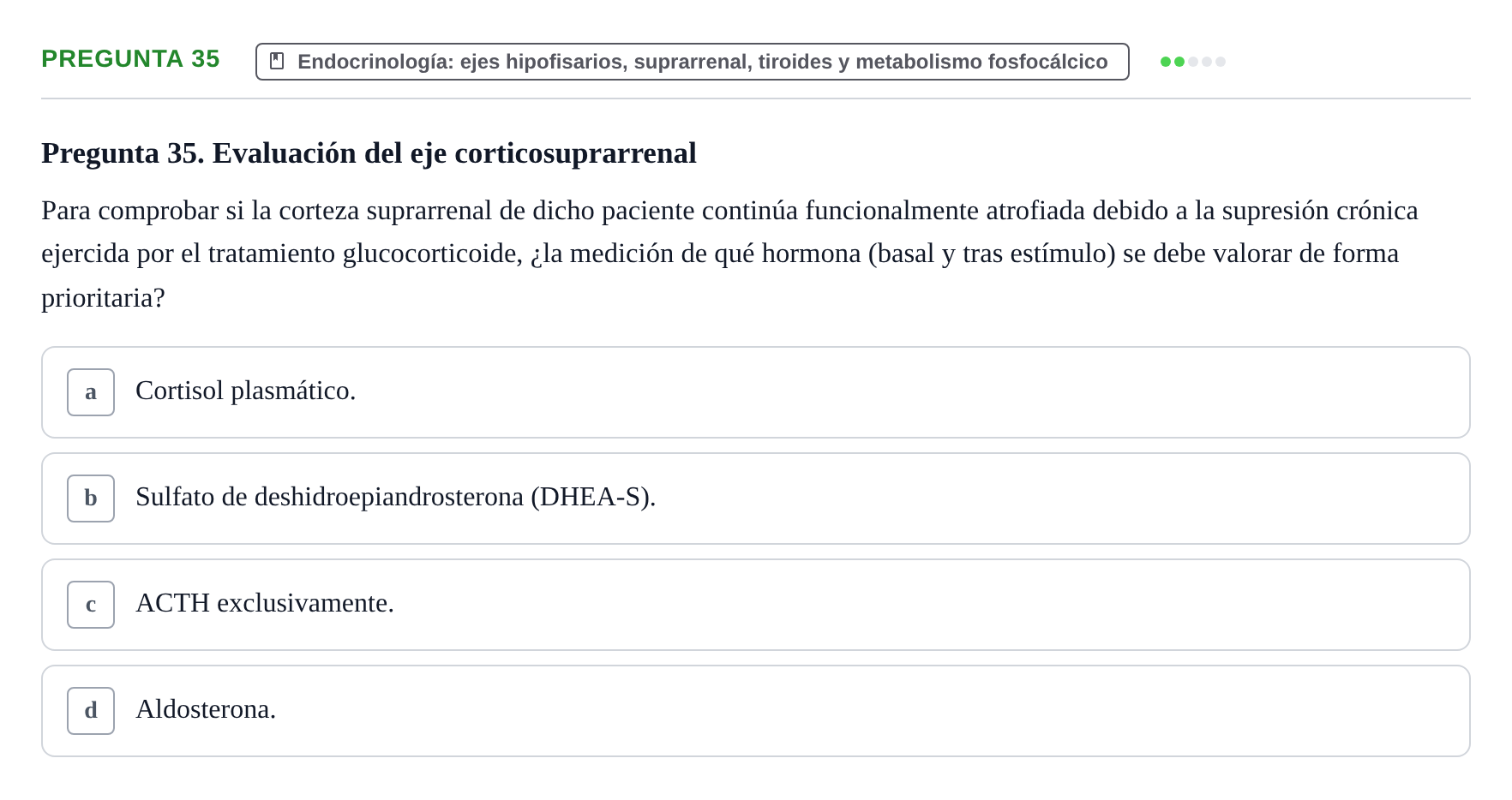 Enunciado: Pregunta 35 · Metabolismo-Endocrinología UDL 2014