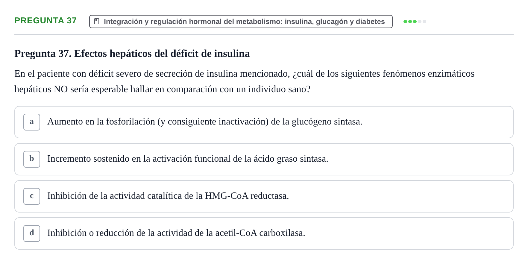 Enunciado: Pregunta 37 · Metabolismo-Endocrinología UDL 2014