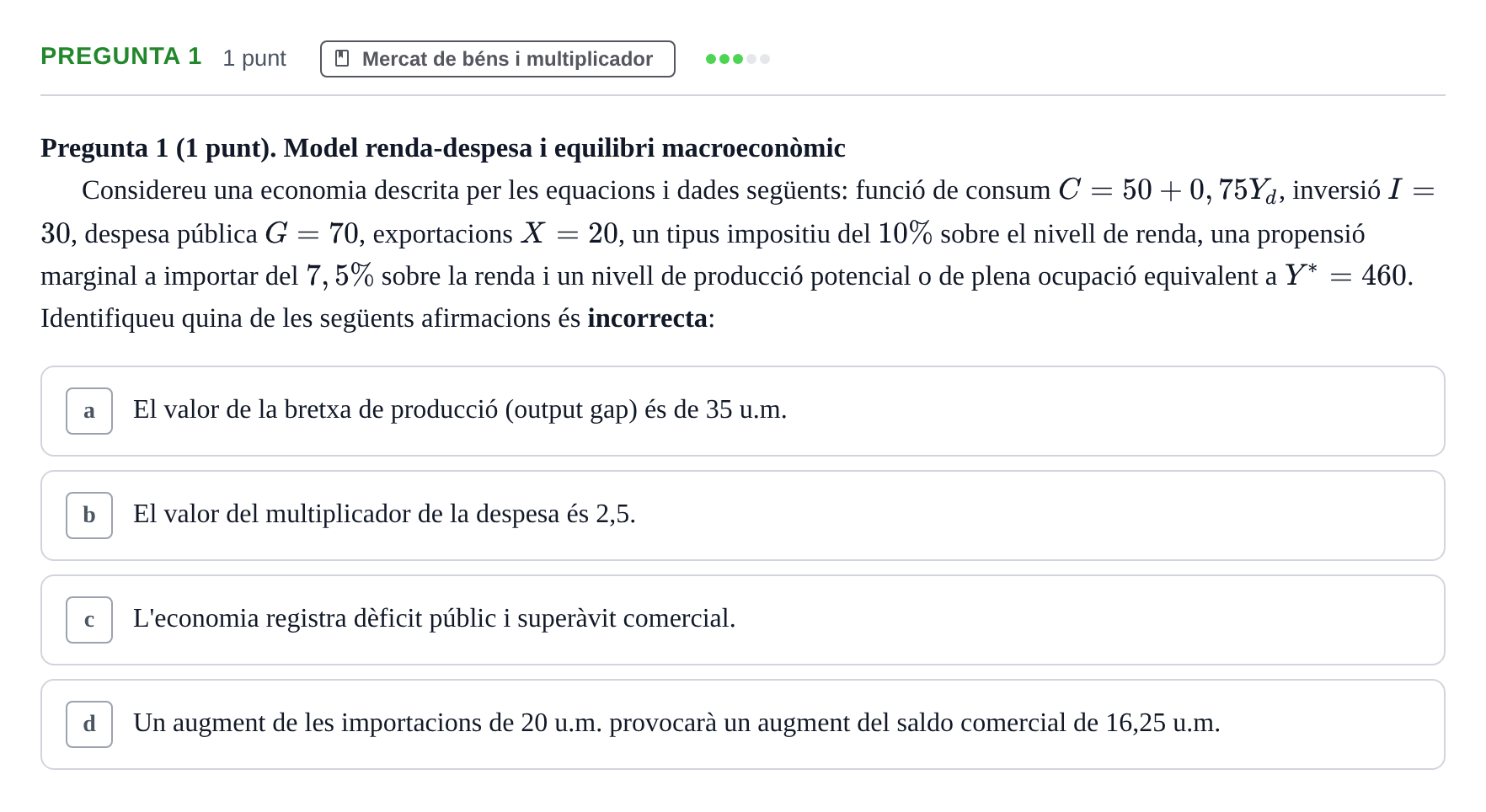 Enunciado: Pregunta 1 · Introducció a la Macroeconomia UPF 2019