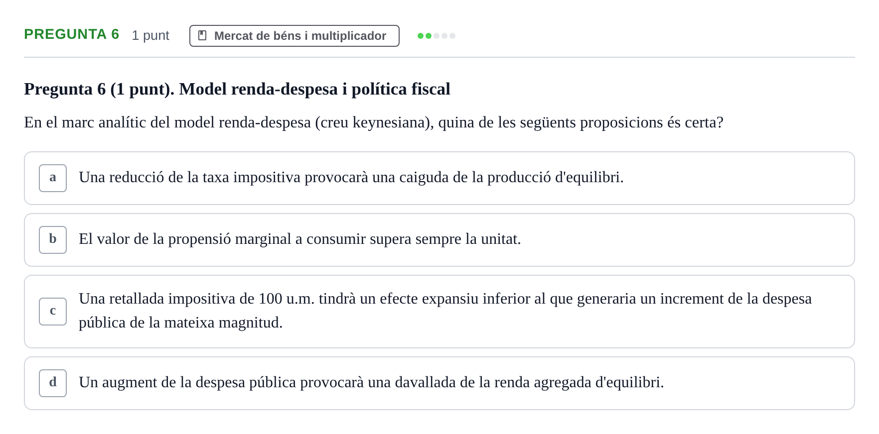 Enunciado: Pregunta 6 · Introducció a la Macroeconomia UPF 2019