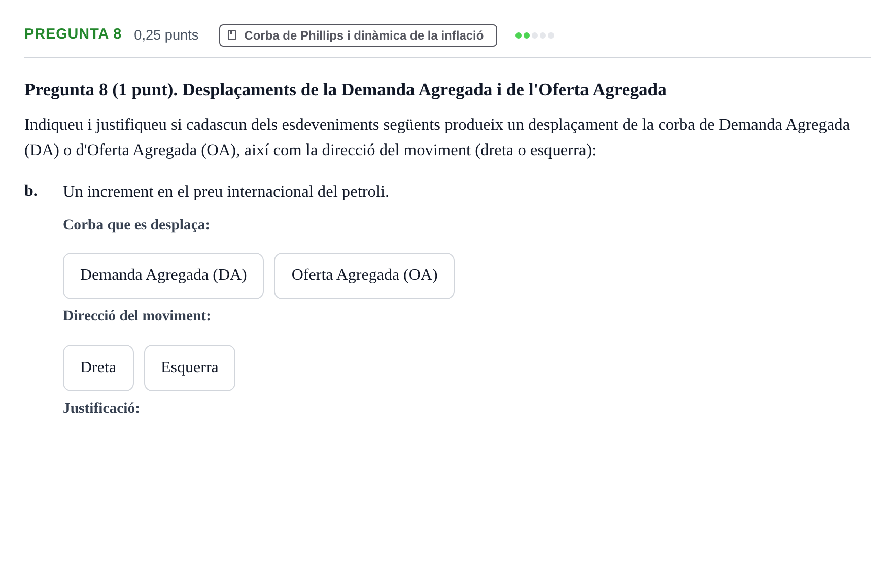 Enunciado: Pregunta 8 - Corba de Phillips i dinàmica de la i… · Introducció a la Macroeconomia UPF Juny 2017