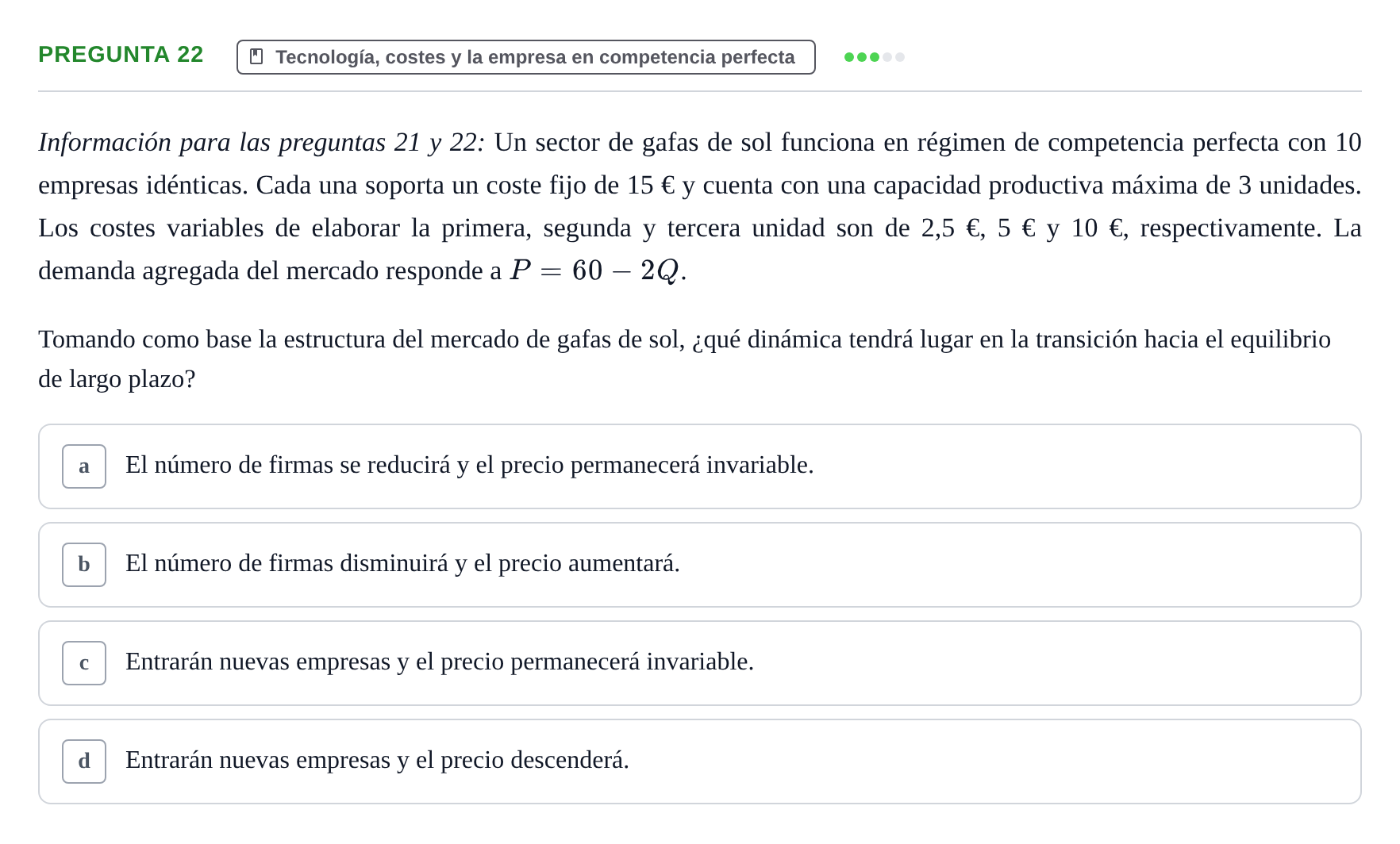 Enunciado: Pregunta 22 · Introducció a la Microeconomia UPF 2018