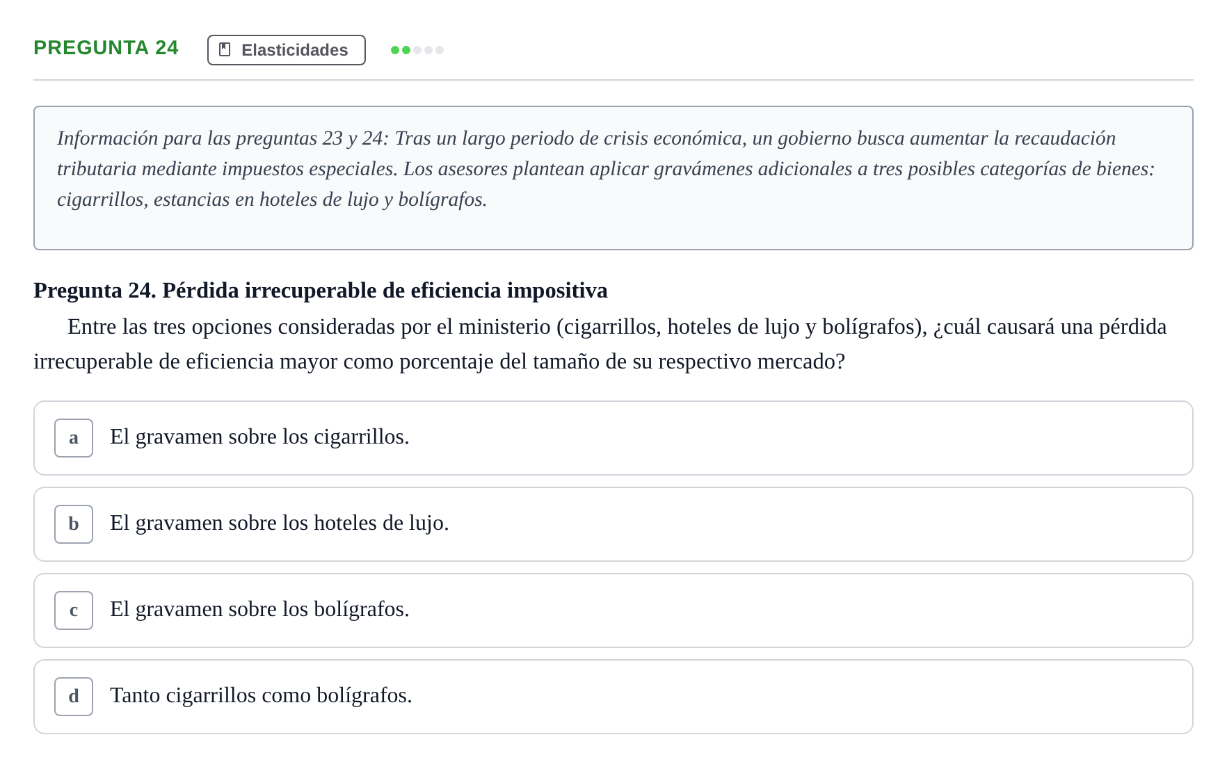 Enunciado: Pregunta 24 · Introducció a la Microeconomia UPF 2018
