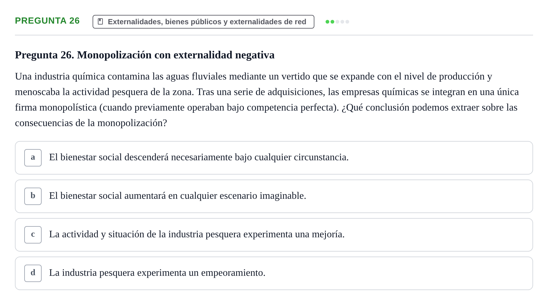 Enunciado: Pregunta 26 · Introducció a la Microeconomia UPF 2018