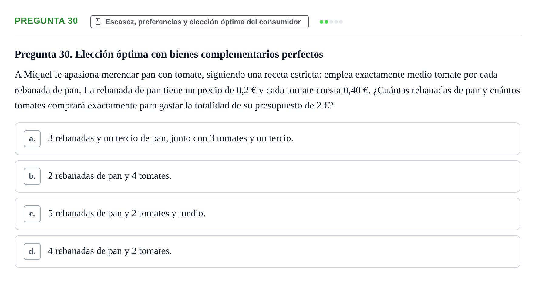 Enunciado: Pregunta 30 · Introducció a la Microeconomia UPF 2018