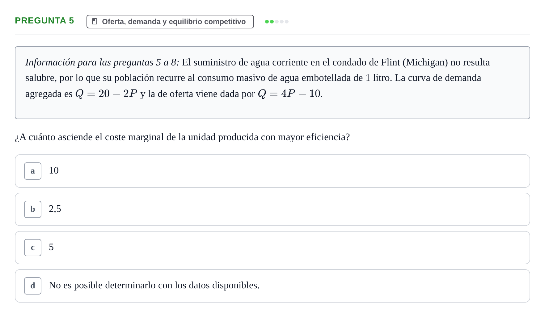 Enunciado: Pregunta 5 · Introducció a la Microeconomia UPF 2018
