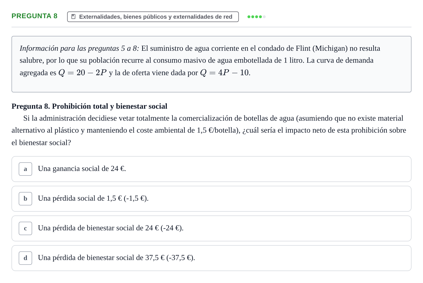 Enunciado: Pregunta 8 · Introducció a la Microeconomia UPF 2018