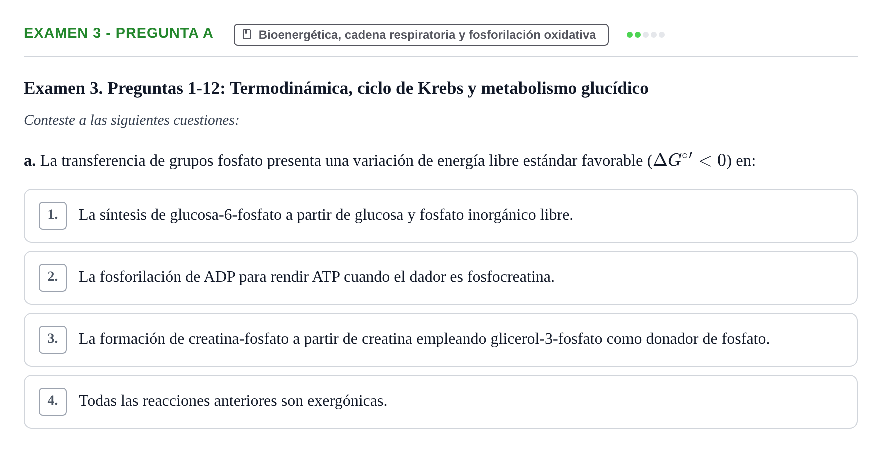 Enunciado: Ejercicio Examen 3 - Pregunta a · Metabolismo-Endocrinología UDL Recopilación de exámenes de Metabolismo y Endocrinología