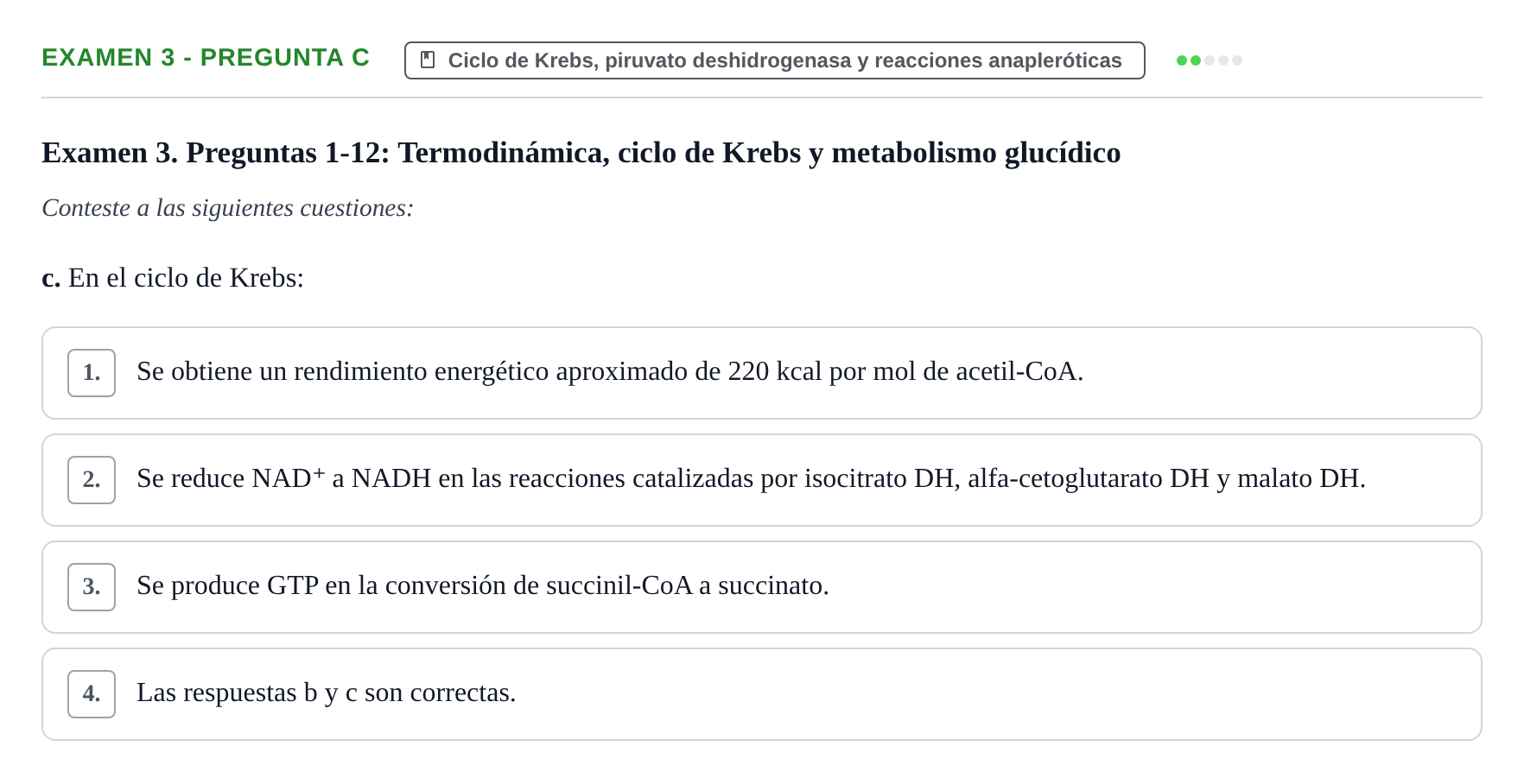 Enunciado: Ejercicio Examen 3 - Pregunta c · Metabolismo-Endocrinología UDL Recopilación de exámenes de Metabolismo y Endocrinología