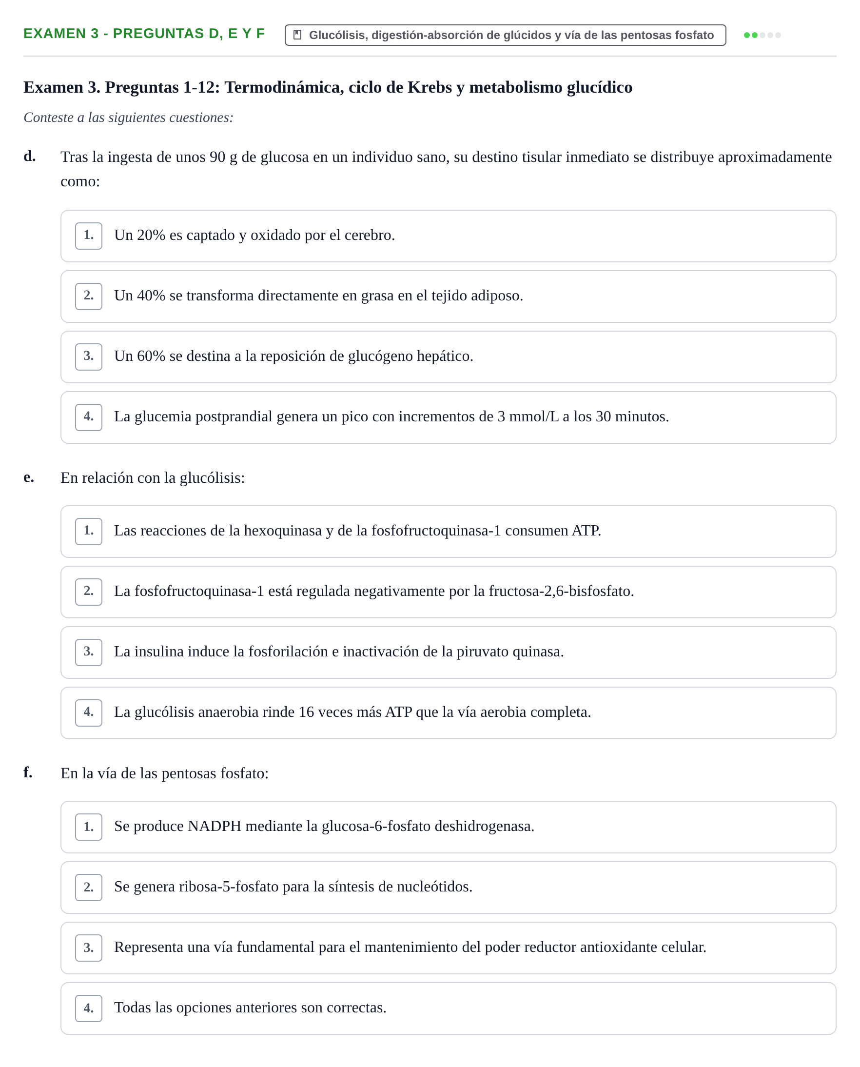 Enunciado: Ejercicio Examen 3 - Preguntas d, e y f · Metabolismo-Endocrinología UDL Recopilación de exámenes de Metabolismo y Endocrinología