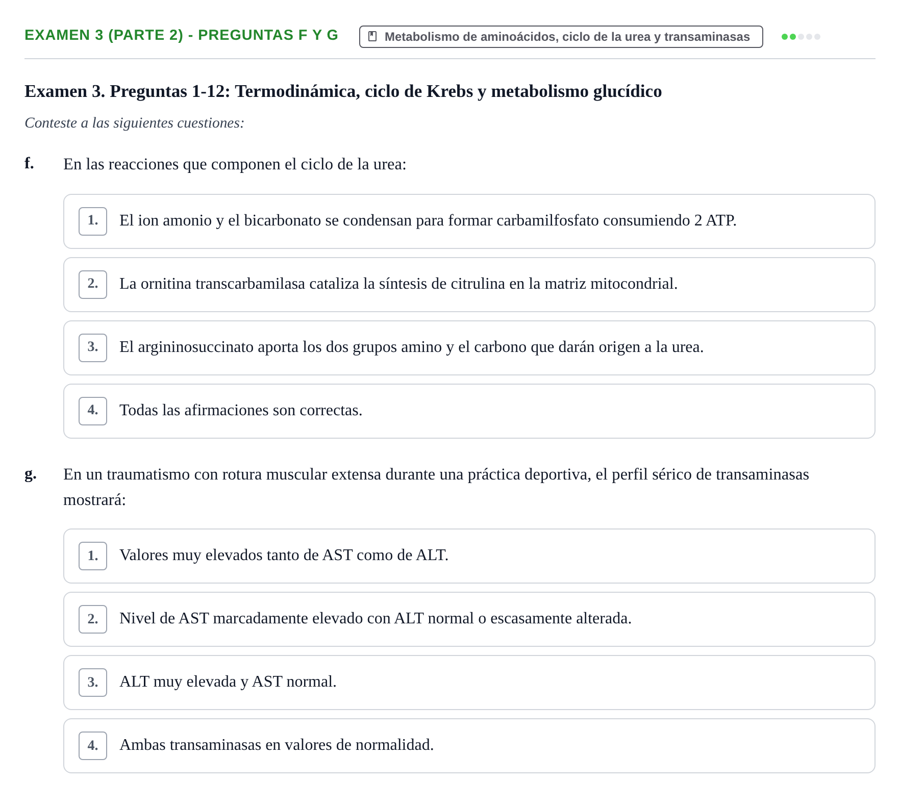 Enunciado: Ejercicio Examen 3 (parte 2) - Preguntas f y g · Metabolismo-Endocrinología UDL Recopilación de exámenes de Metabolismo y Endocrinología