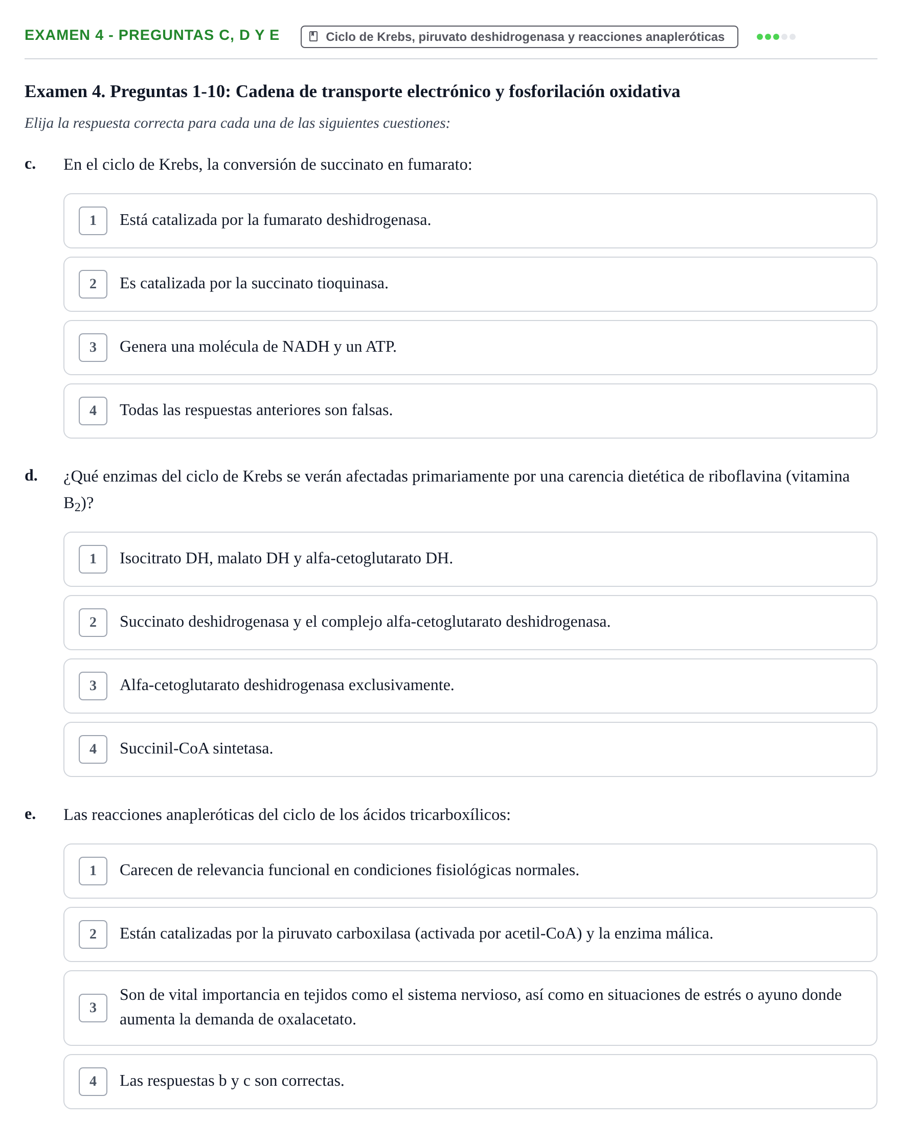 Enunciado: Ejercicio Examen 4 - Preguntas c, d y e · Metabolismo-Endocrinología UDL Recopilación de exámenes de Metabolismo y Endocrinología