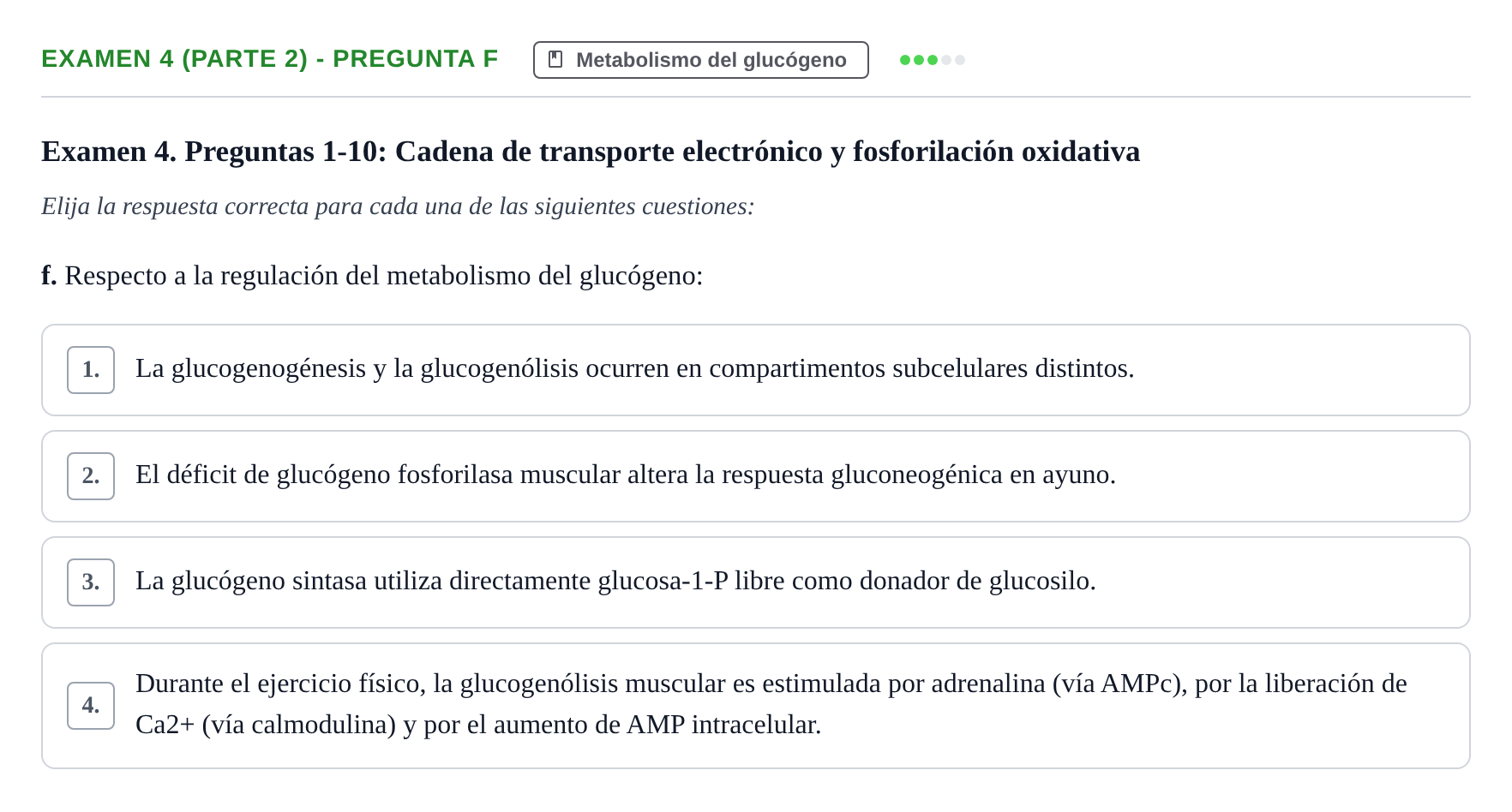 Enunciado: Ejercicio Examen 4 (parte 2) - Pregunta f · Metabolismo-Endocrinología UDL Recopilación de exámenes de Metabolismo y Endocrinología