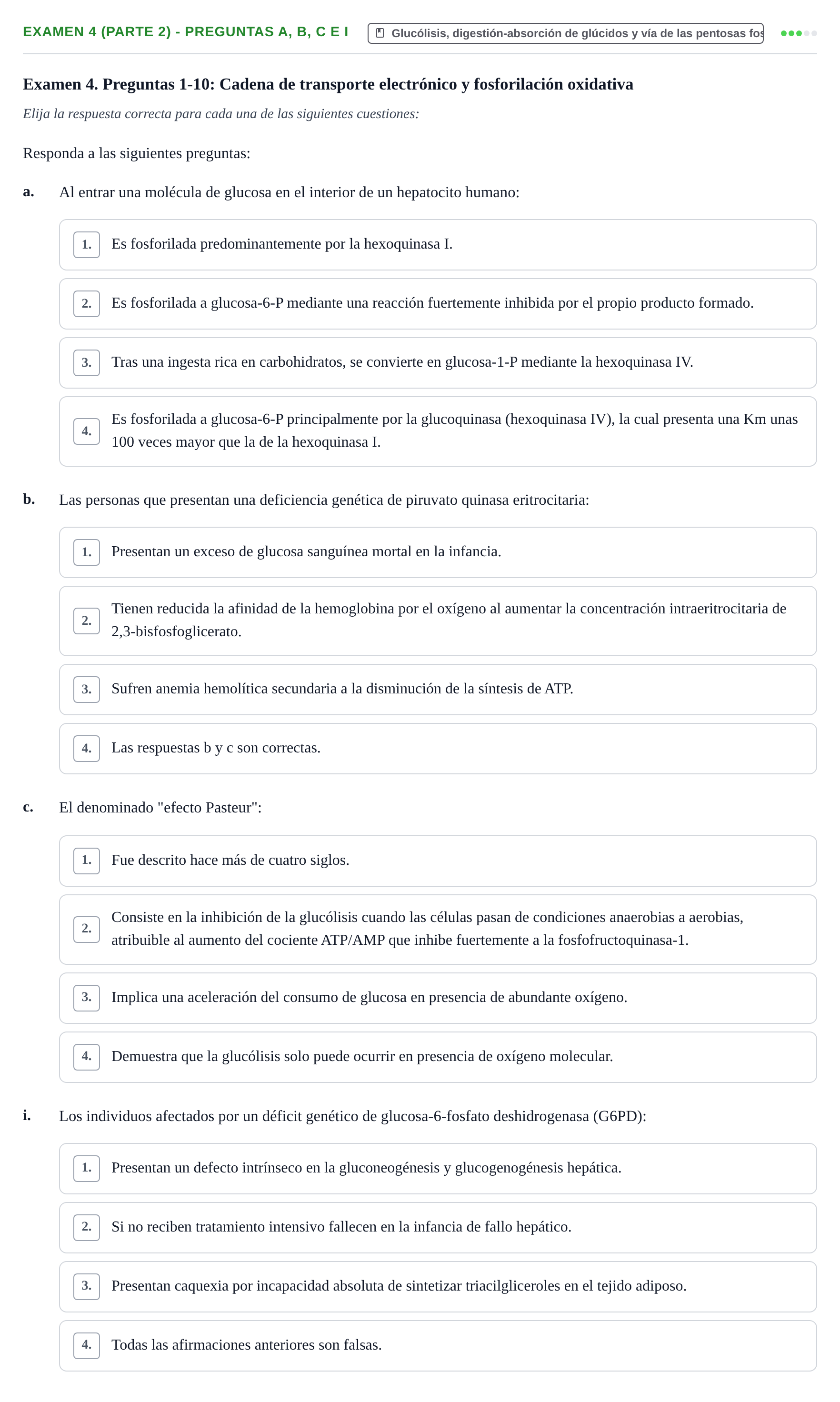 Enunciado: Ejercicio Examen 4 (parte 2) - Preguntas a, b, c e i · Metabolismo-Endocrinología UDL Recopilación de exámenes de Metabolismo y Endocrinología