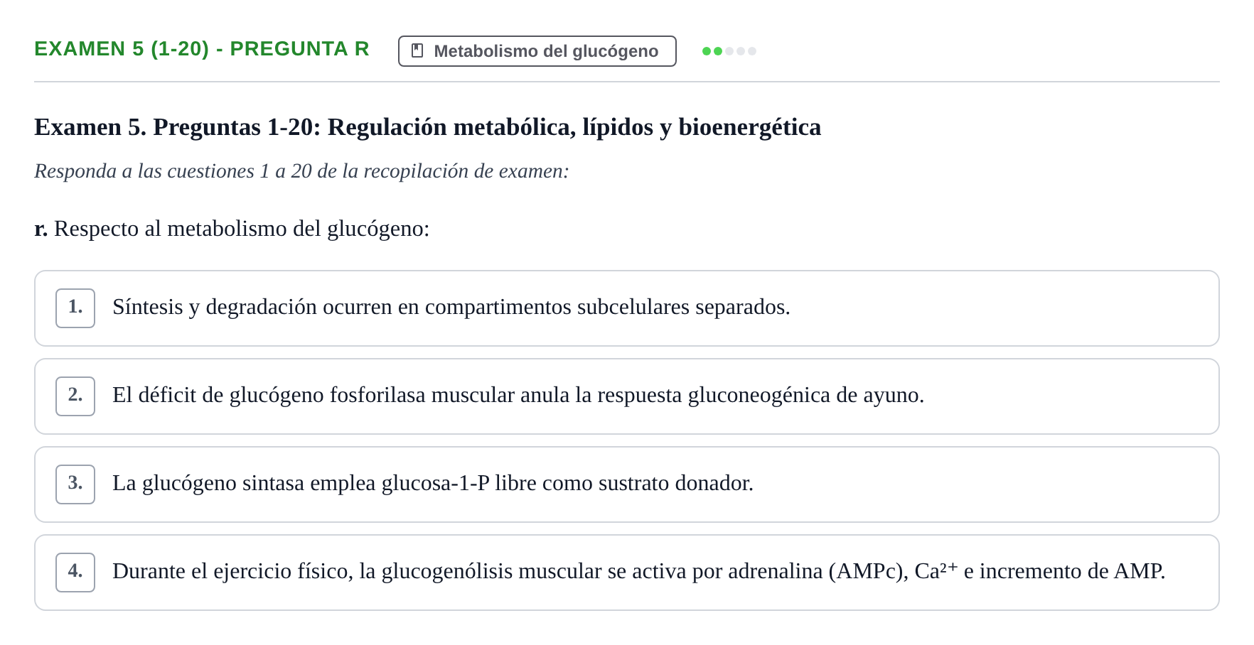 Enunciado: Ejercicio Examen 5 (1-20) - Pregunta r · Metabolismo-Endocrinología UDL Recopilación de exámenes de Metabolismo y Endocrinología