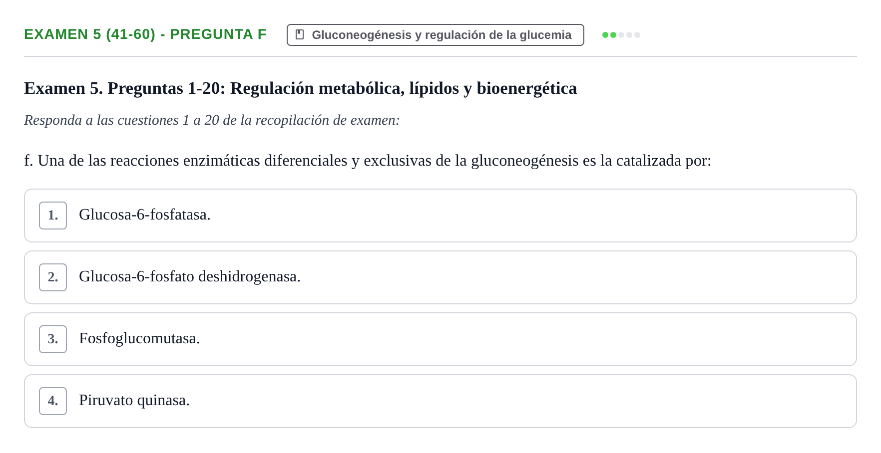 Enunciado: Ejercicio Examen 5 (41-60) - Pregunta f · Metabolismo-Endocrinología UDL Recopilación de exámenes de Metabolismo y Endocrinología