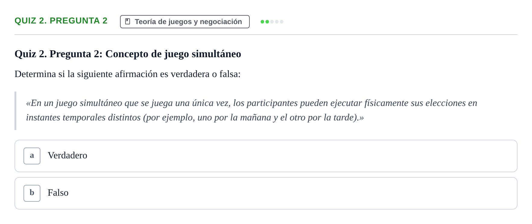 Enunciado: Ejercicio Quiz 2. Pregunta 2 · Introducció a la Microeconomia UPF 2000