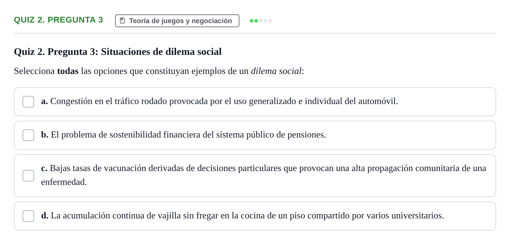 Enunciado: Ejercicio Quiz 2. Pregunta 3 · Introducció a la Microeconomia UPF 2000