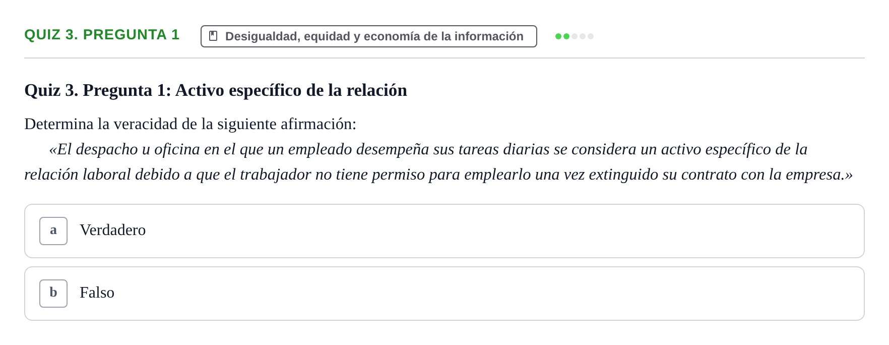 Enunciado: Ejercicio Quiz 3. Pregunta 1 · Introducció a la Microeconomia UPF 2000