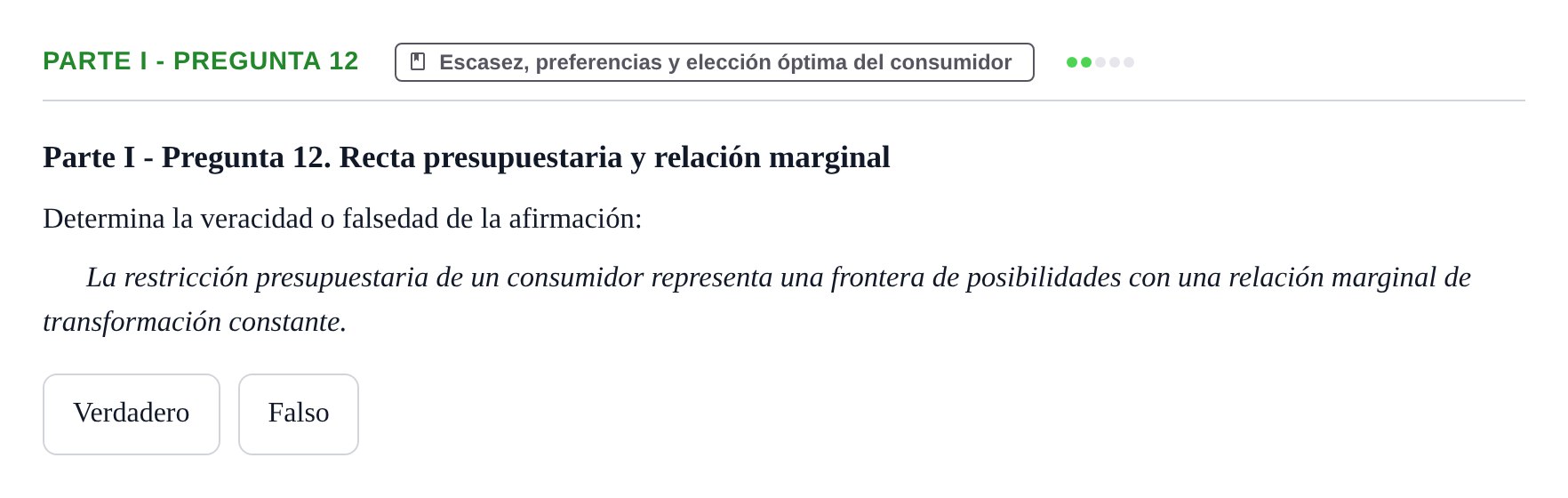 Enunciado: Ejercicio Parte I - Pregunta 12 · Introducció a la Microeconomia UPF 2020