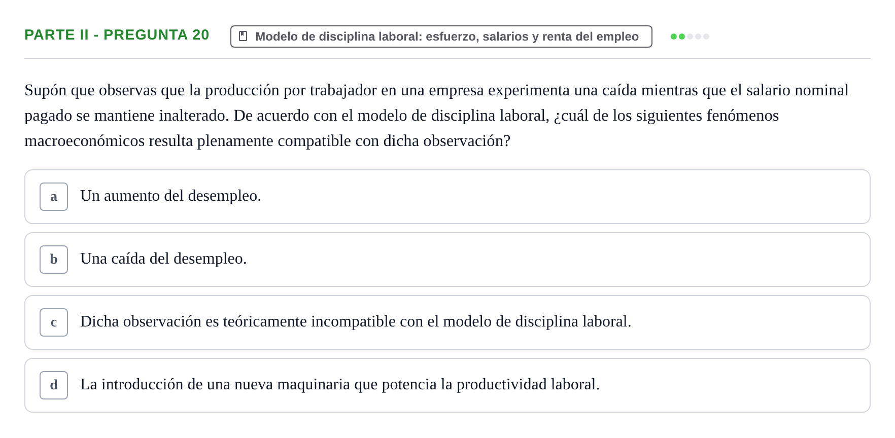 Enunciado: Ejercicio Parte II - Pregunta 20 · Introducció a la Microeconomia UPF 2020
