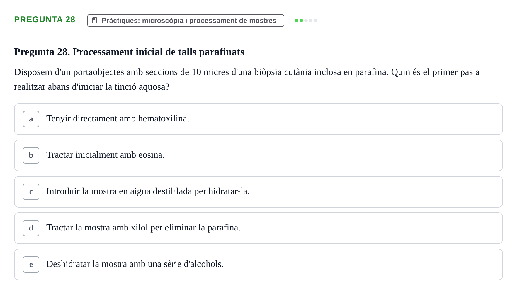 Enunciado: Pregunta 28 · Estructura y función celular UDL 2017