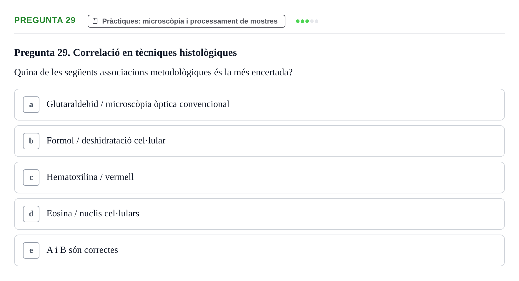 Enunciado: Pregunta 29 · Estructura y función celular UDL 2017
