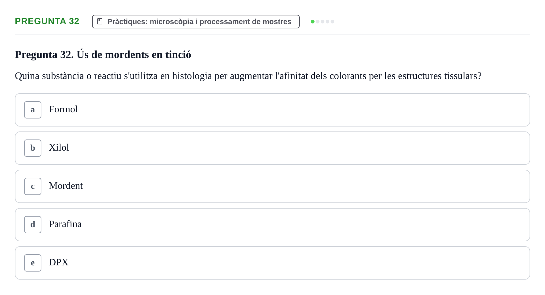 Enunciado: Pregunta 32 · Estructura y función celular UDL 2017