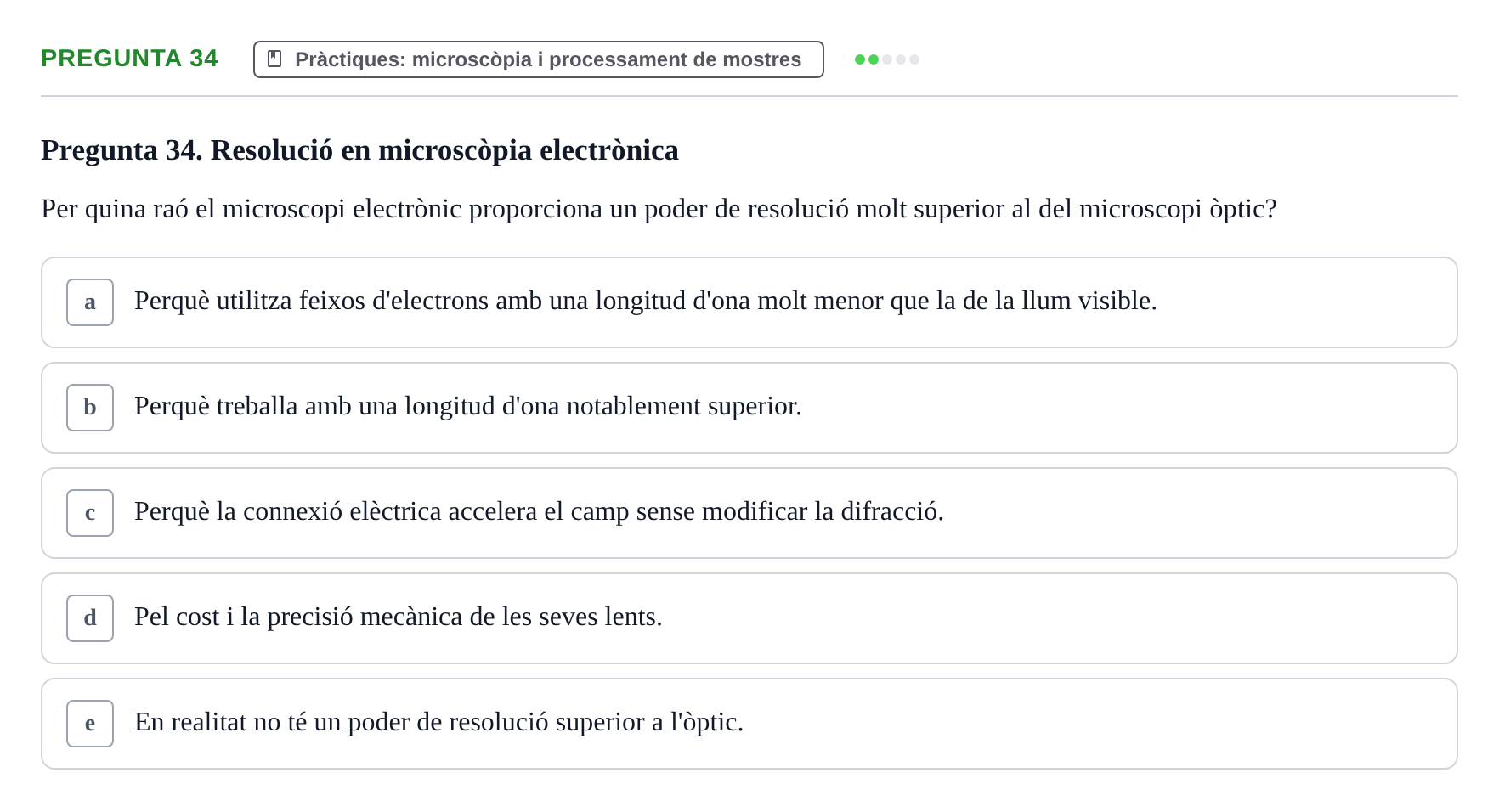 Enunciado: Pregunta 34 · Estructura y función celular UDL 2017