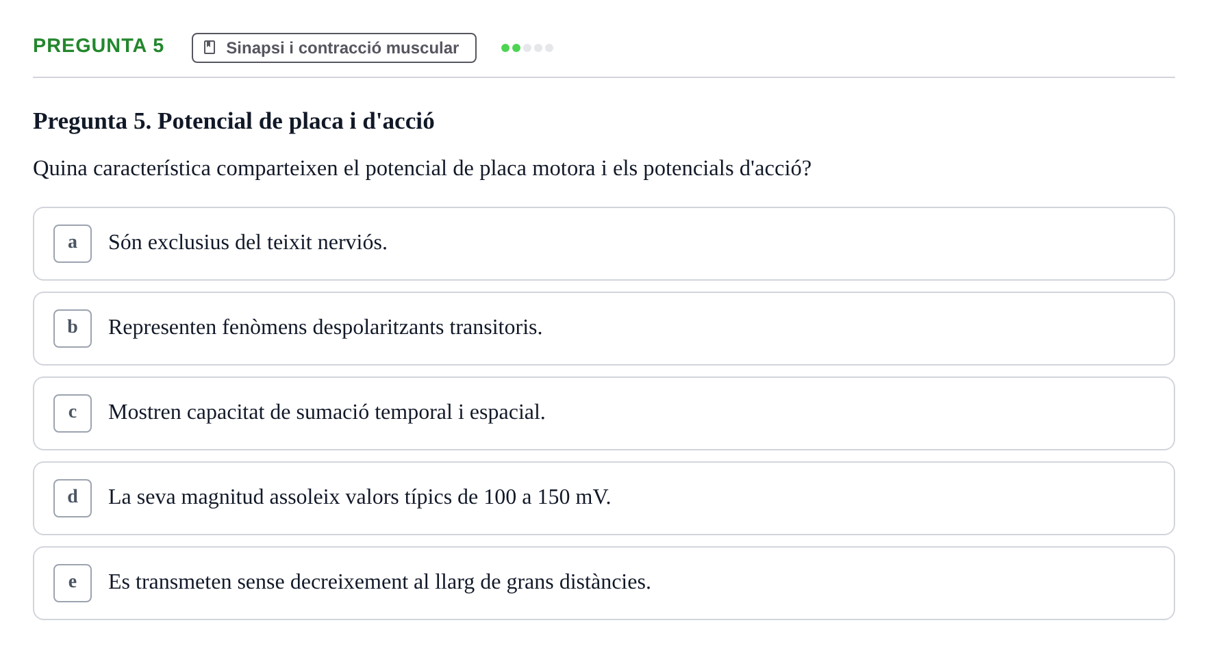 Enunciado: Pregunta 5 · Estructura y función celular UDL 2017