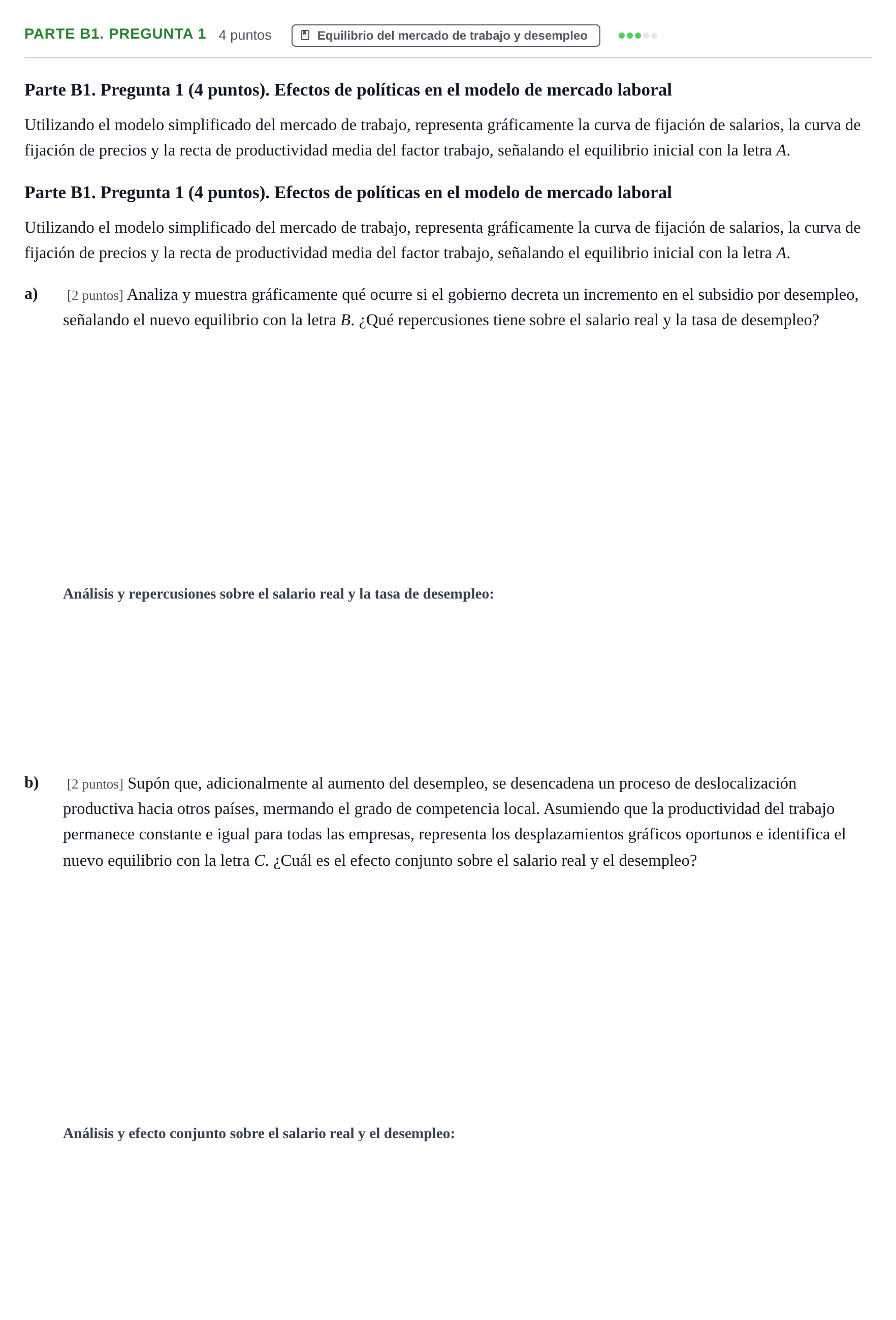 Enunciado: Ejercicio Parte B1. Pregunta 1 · Introducció a la Microeconomia UPF 2022