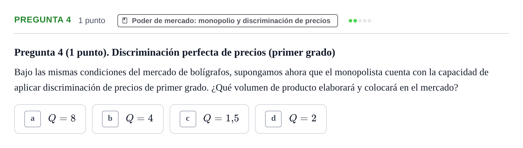 Enunciado: Pregunta 4 · Introducció a la Microeconomia UPF 2022