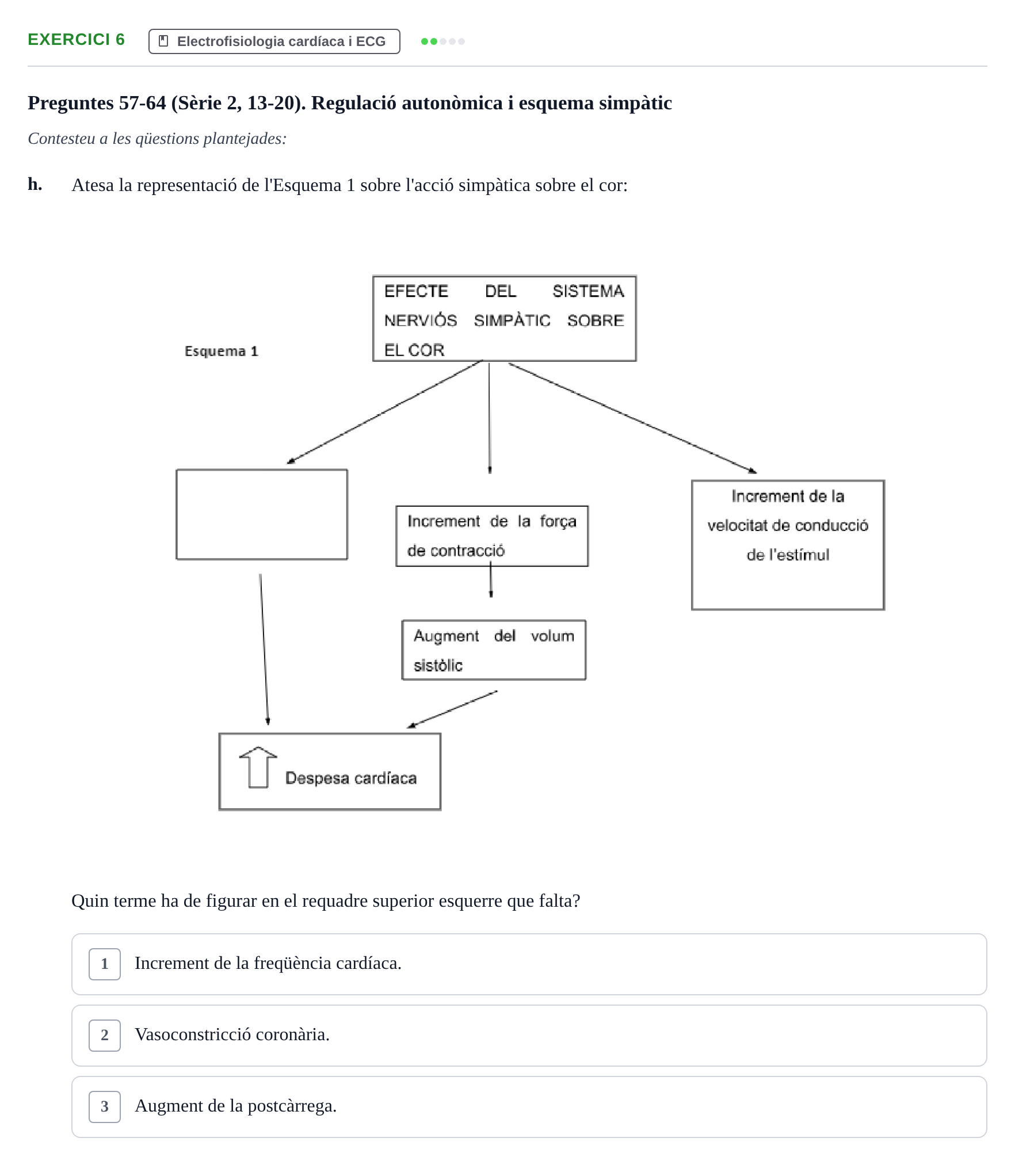 Enunciado: Ejercicio 6 - Electrofisiologia cardíaca i ECG · Anatomofisiología 2 URL Examen 2n Semestre: Sistema Cardiovascular i Immunitari