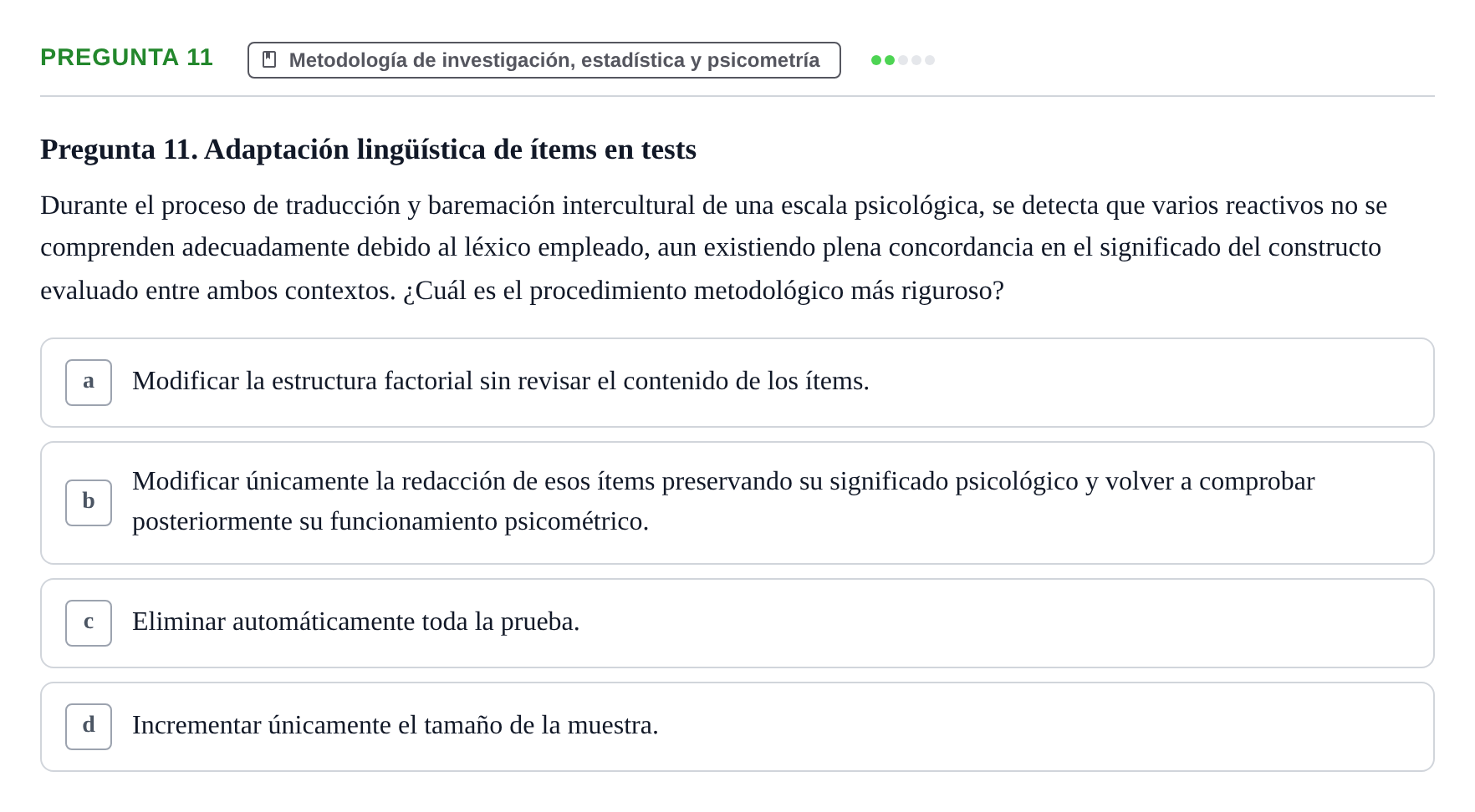 Enunciado: Pregunta 11