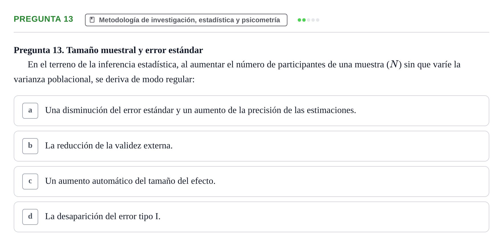 Enunciado: Pregunta 13