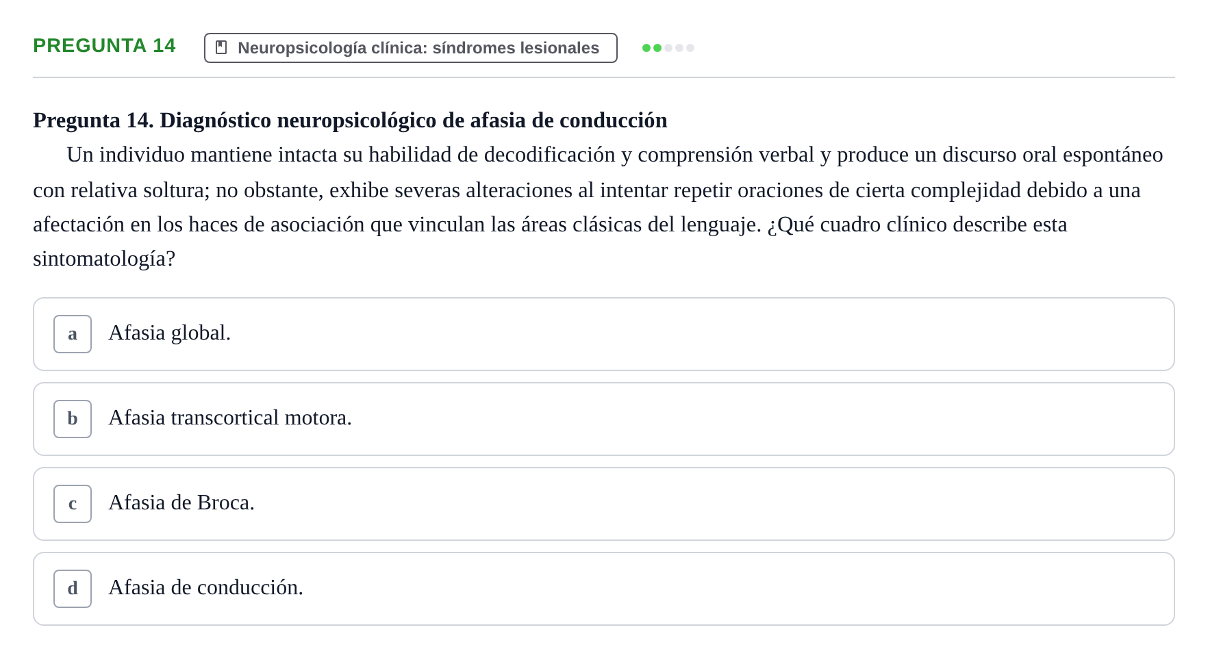 Enunciado: Pregunta 14