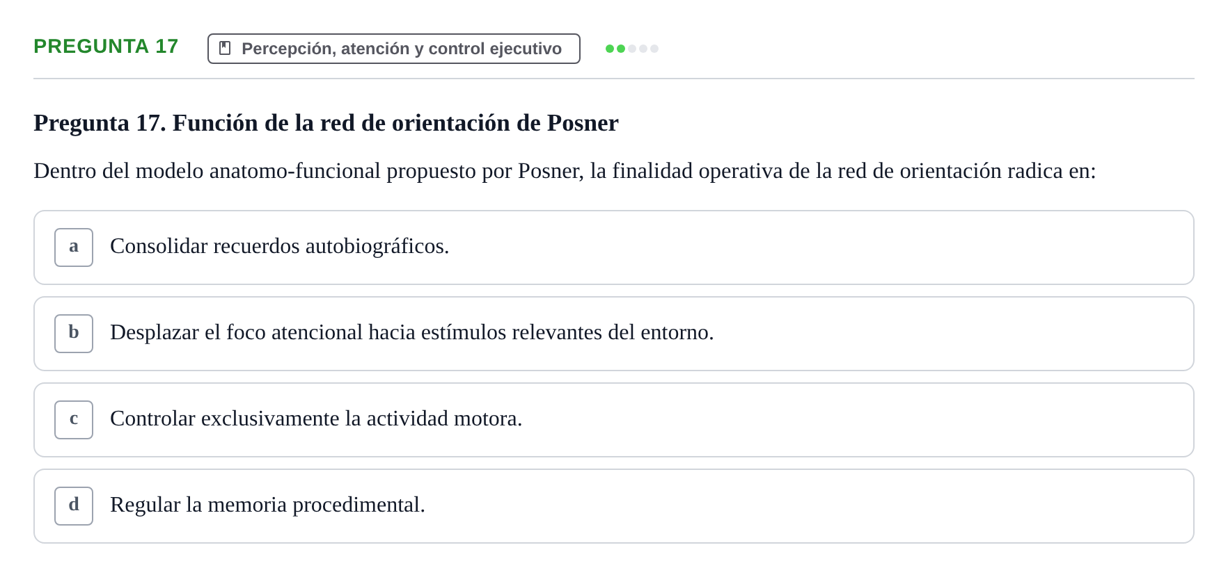 Enunciado: Pregunta 17