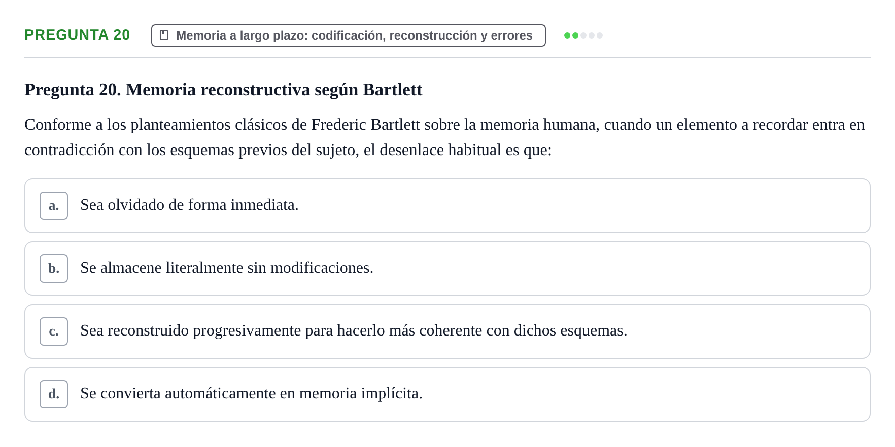 Enunciado: Pregunta 20