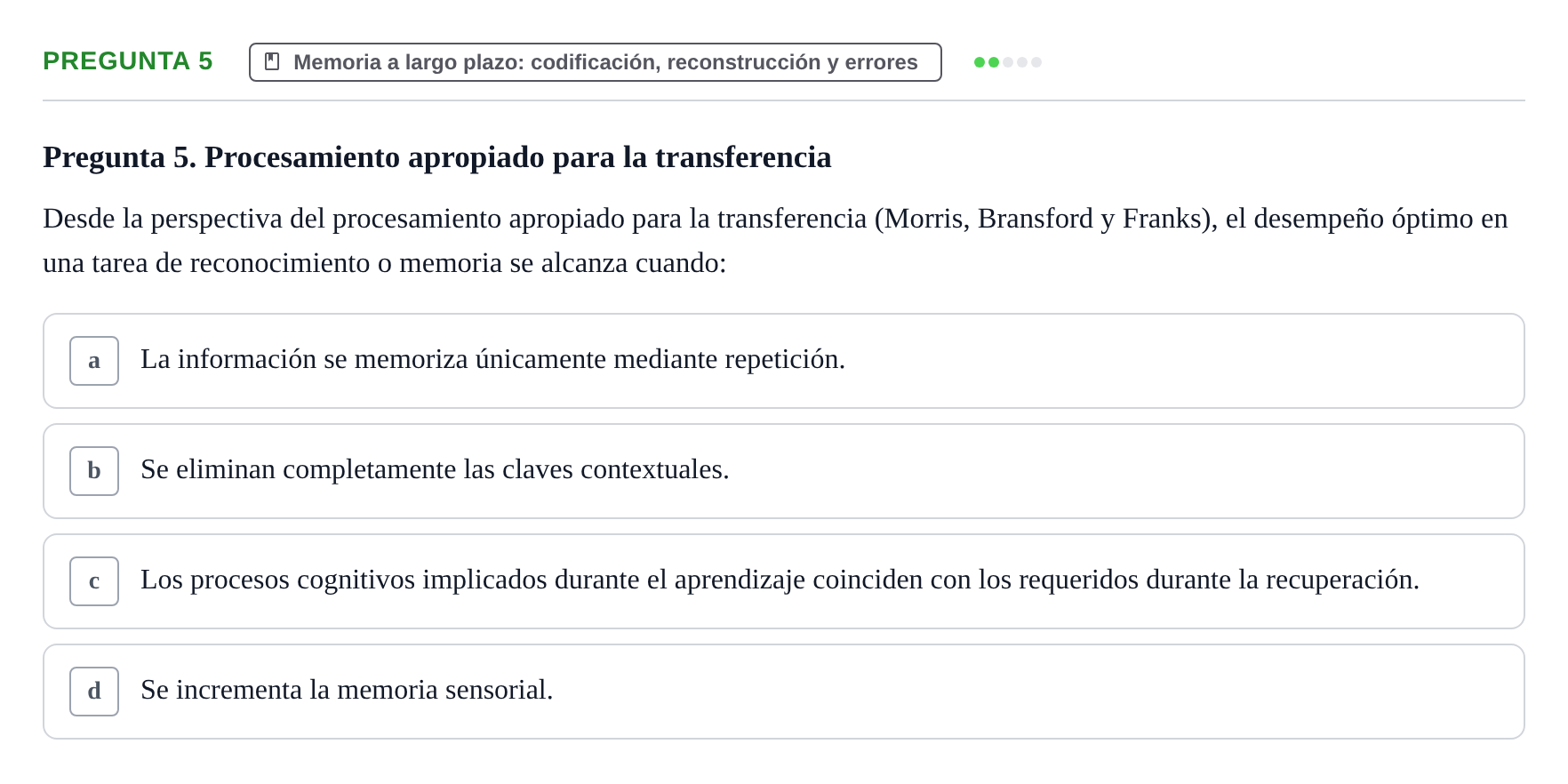 Enunciado: Pregunta 5