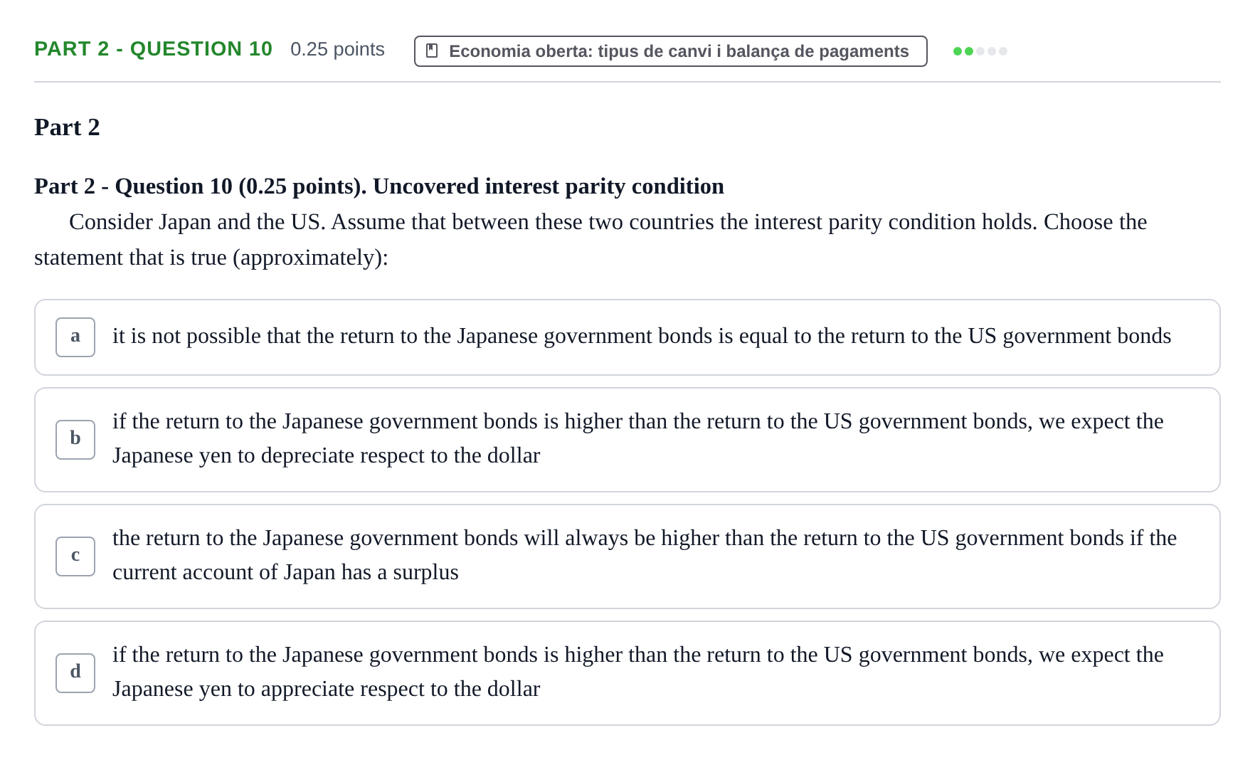 Enunciado: Part 2 - Question 10 · Introducció a la Macroeconomia UPF 2018