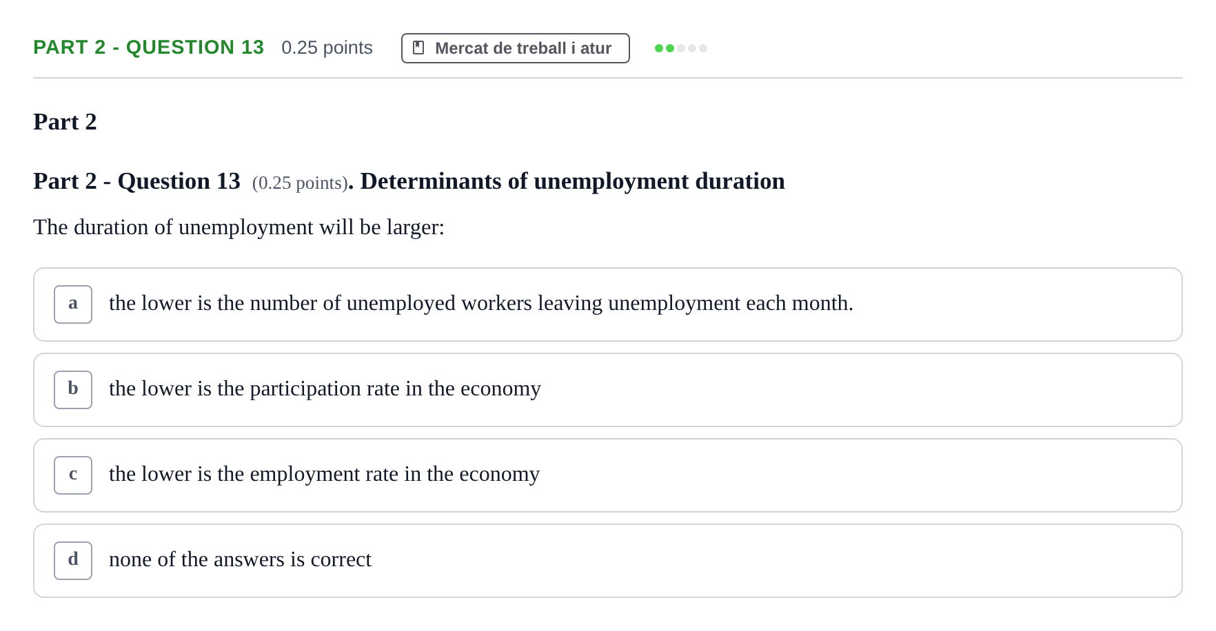 Enunciado: Part 2 - Question 13 · Introducció a la Macroeconomia UPF 2018